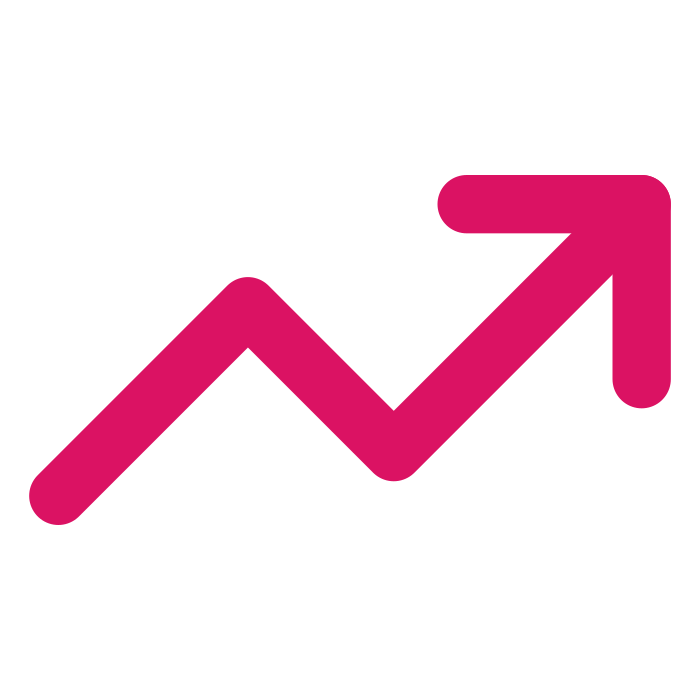 Upward trend arrow icon representing real estate investing